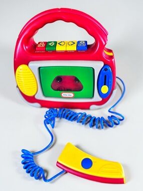 Vintage Little Tikes Tape Recorder Toy w Mic 90s Kids Gift